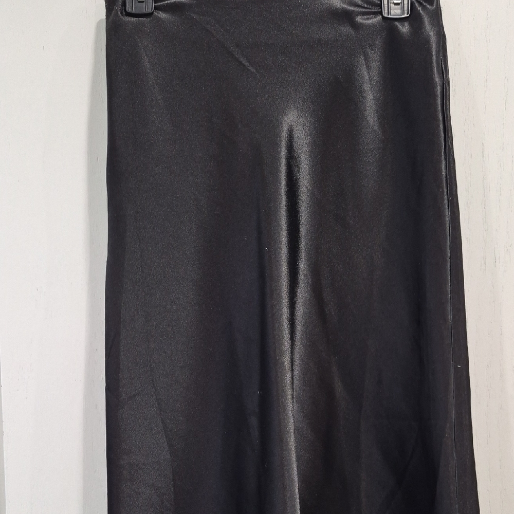 SHEIN Black Satin Maxi Skirt